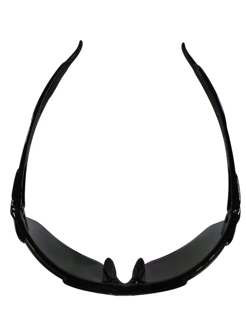 Men's Black & Multicolored Retro Sportswear Visor Sunglasses